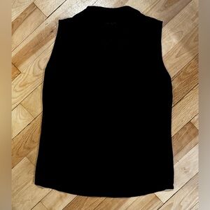 Theory Black Cowl Neck Sleeveless Blouse Size Large